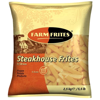 FARM FRITES steak burgonya (9/18 mm) 2,5 kg