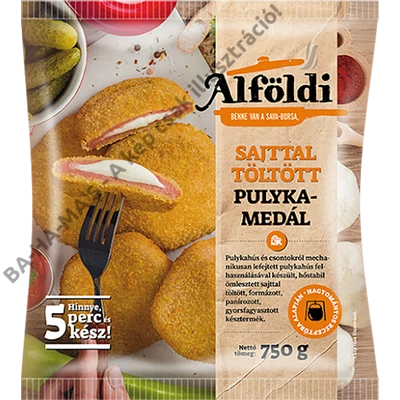 Alföldi sajttal töltött pulykamedál 750 g