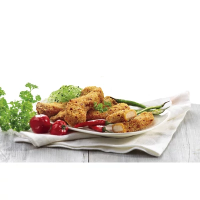 Panírozott chilis-sajtos csirkemellcsíkok 1,5 kg